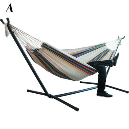 Foldable Portable Garden Stripe Canvas Hammock Sleeping