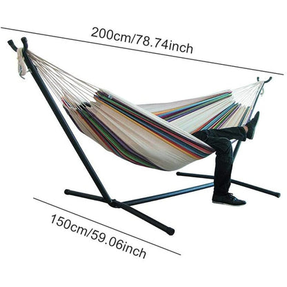 Foldable Portable Garden Stripe Canvas Hammock Sleeping