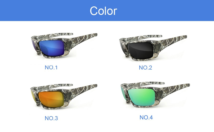 NEWBOLER Fishing Sunglasses 4 Polarized UV lens Camouflage Frame Men Women