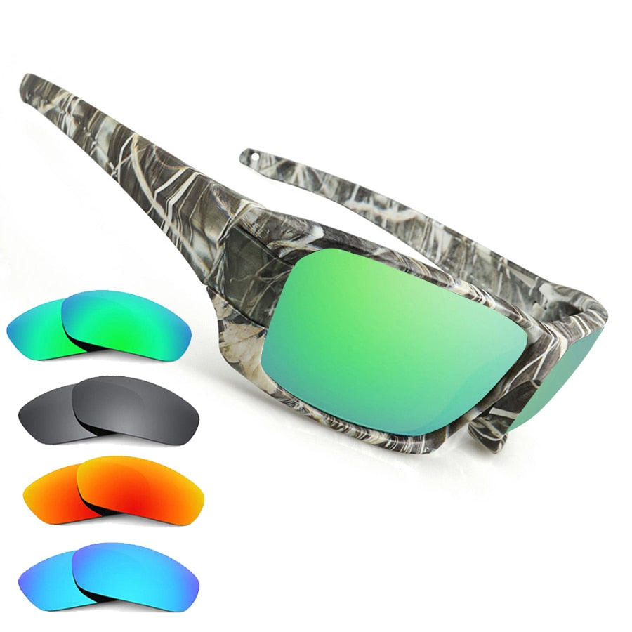 NEWBOLER Fishing Sunglasses 4 Polarized UV lens Camouflage Frame Men Women