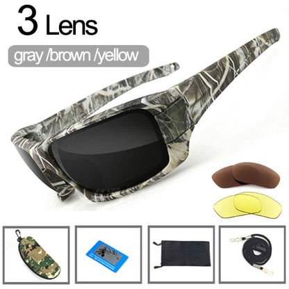 NEWBOLER Fishing Sunglasses 4 Polarized UV lens Camouflage Frame Men Women