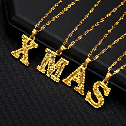 Collier Femme Capital Letter Neckaces For Women