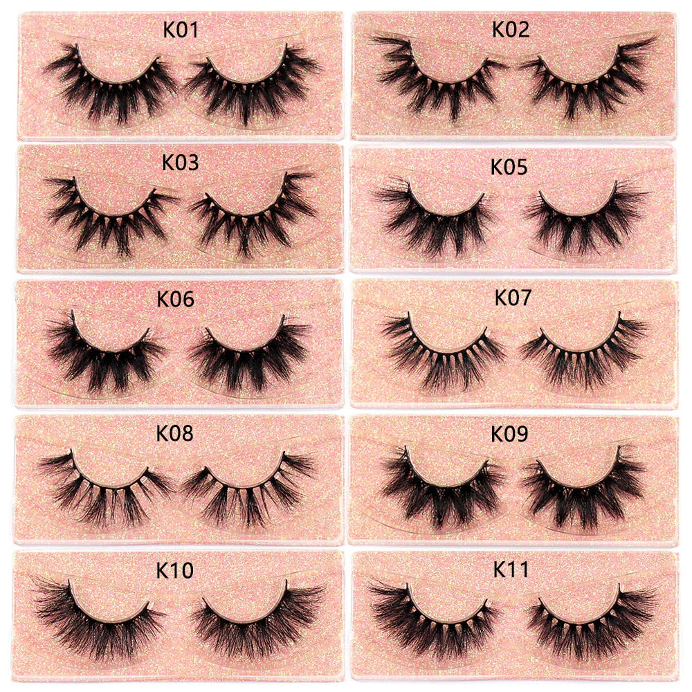 FOXESJI Makeup Eyelashes 3D Mink Lashes Fluffy Soft Wispy