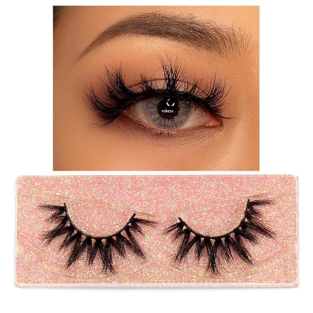 FOXESJI Makeup Eyelashes 3D Mink Lashes Fluffy Soft Wispy