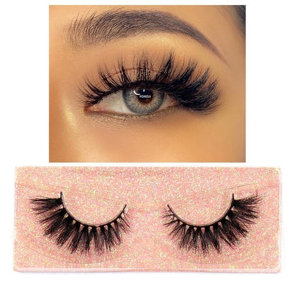 FOXESJI Makeup Eyelashes 3D Mink Lashes Fluffy Soft Wispy