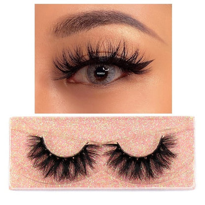 FOXESJI Makeup Eyelashes 3D Mink Lashes Fluffy Soft Wispy