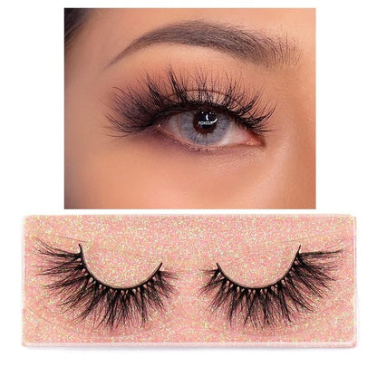 FOXESJI Makeup Eyelashes 3D Mink Lashes Fluffy Soft Wispy