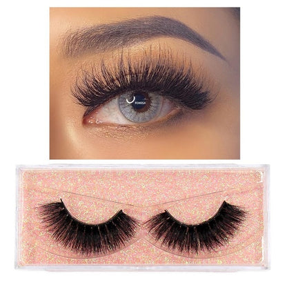 FOXESJI Makeup Eyelashes 3D Mink Lashes Fluffy Soft Wispy