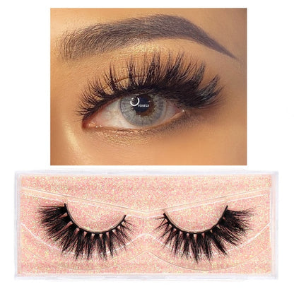 FOXESJI Makeup Eyelashes 3D Mink Lashes Fluffy Soft Wispy