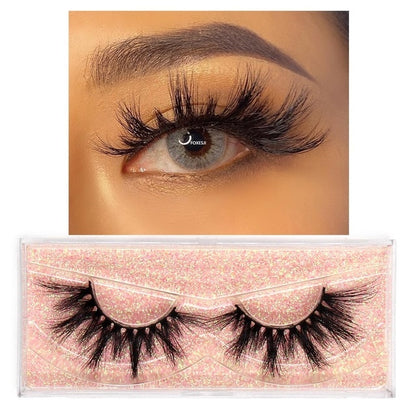 FOXESJI Makeup Eyelashes 3D Mink Lashes Fluffy Soft Wispy