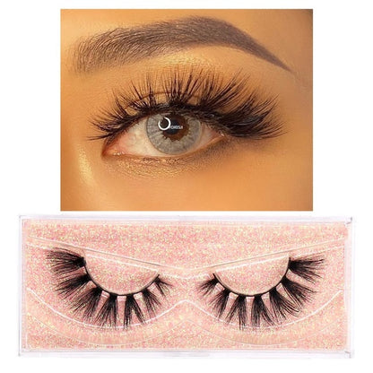 FOXESJI Makeup Eyelashes 3D Mink Lashes Fluffy Soft Wispy