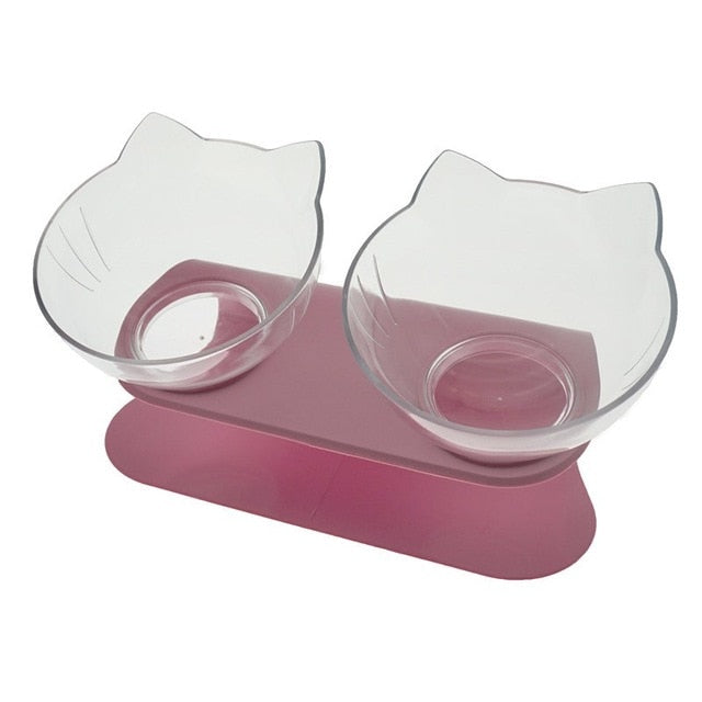 Non-Slip Double Cat Bowl Dog Bowl With Stand Pet Feeding Cat Water Bowl For Cats