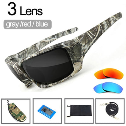 NEWBOLER Fishing Sunglasses 4 Polarized UV lens Camouflage Frame Men Women