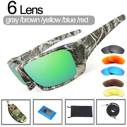 NEWBOLER Fishing Sunglasses 4 Polarized UV lens Camouflage Frame Men Women