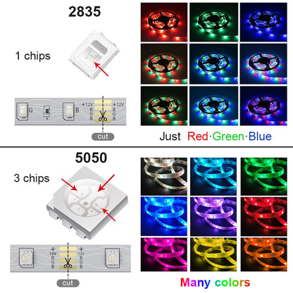 BESTOPE Bluetooth LED Strip Lights 20M RGB 5050 SMD Flexible Ribbon