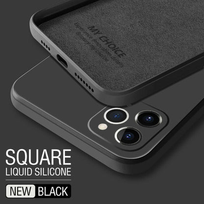 Luxury Original Square Liquid Silicone iPhone Case