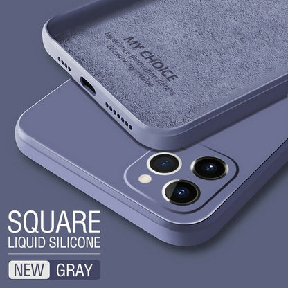 Luxury Original Square Liquid Silicone iPhone Case