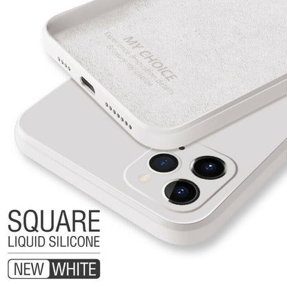 Luxury Original Square Liquid Silicone iPhone Case