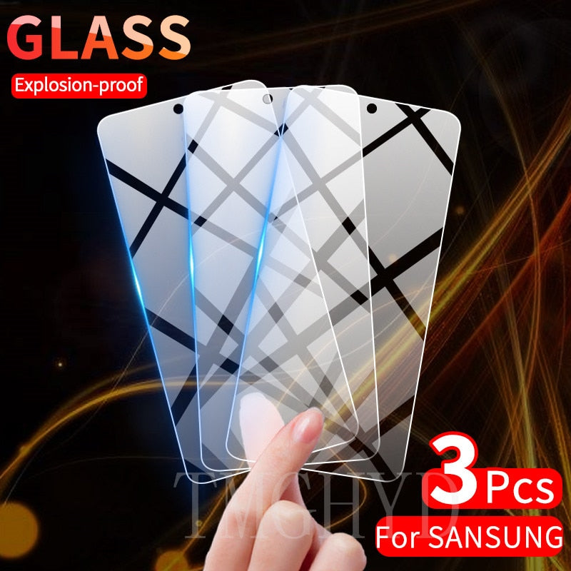 3PCS Screen Protector Glass Tempered Glass for Samsung Galaxy