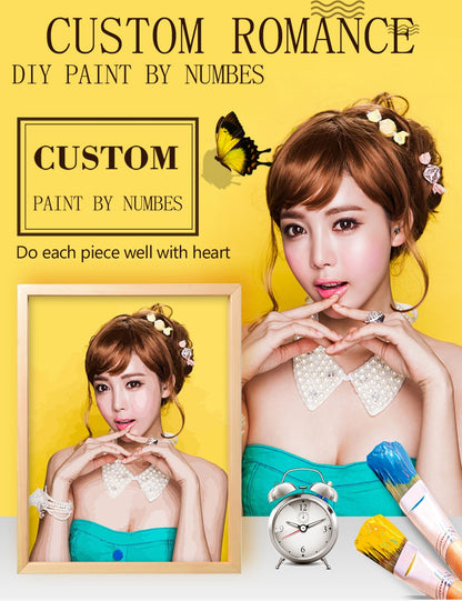 Personality Photo Customized DIY  Painting By Numbers Picture Drawing Coloring