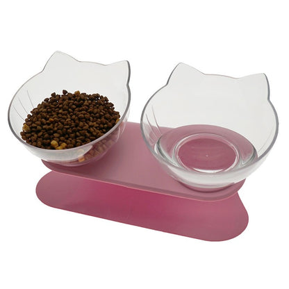 Non-Slip Double Cat Bowl Dog Bowl With Stand Pet Feeding Cat Water Bowl For Cats