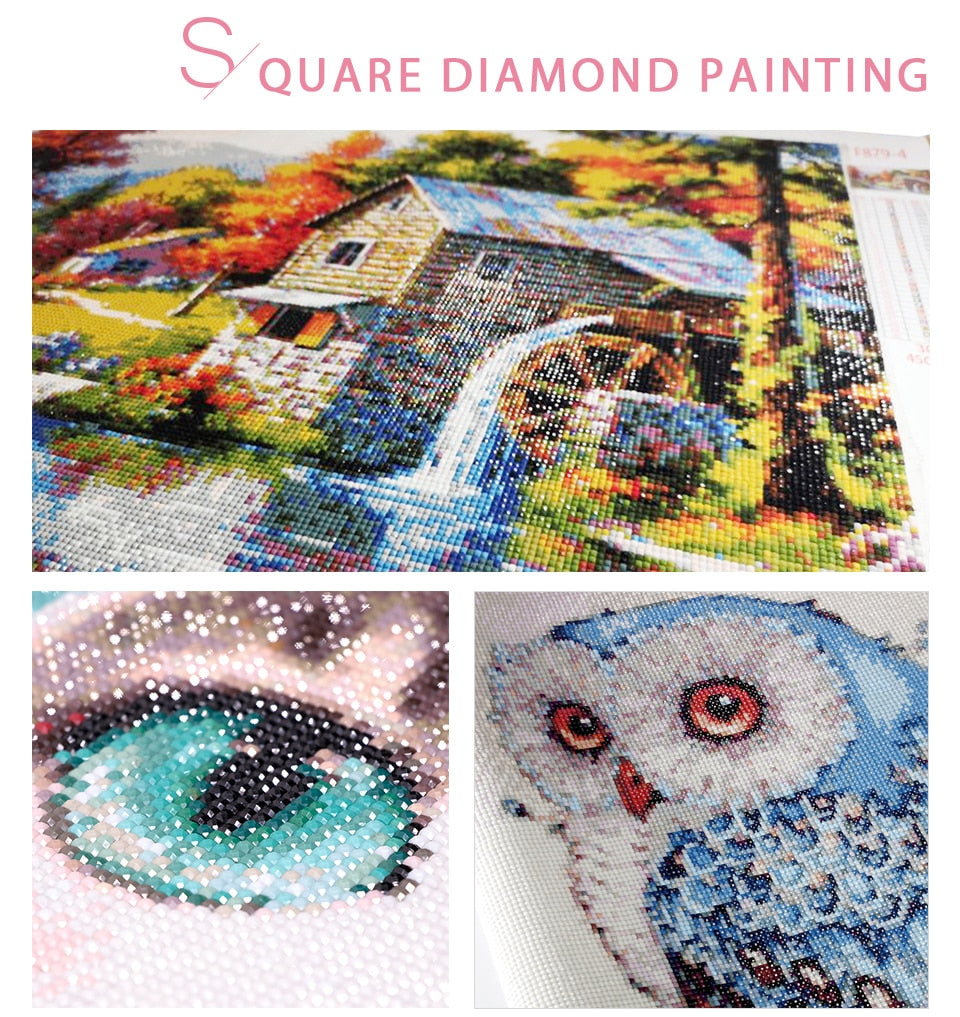 HUACAN Photo Custom Diamond Painting Cross Stitch Full Square Picture of Rhinestone