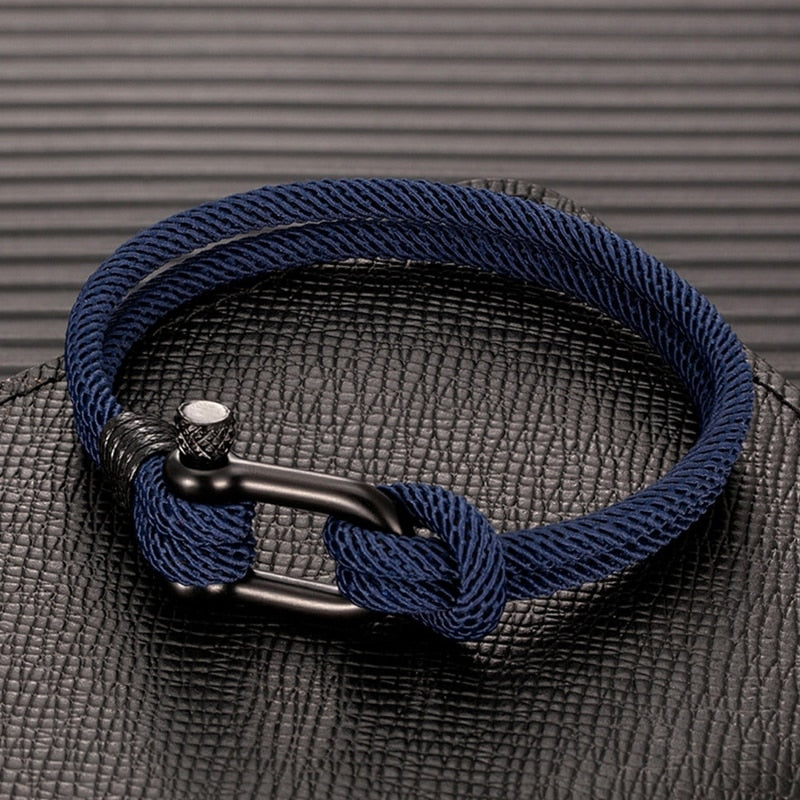 MKENDN U shape Survival Rope Bracelet