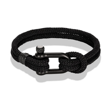 MKENDN U shape Survival Rope Bracelet