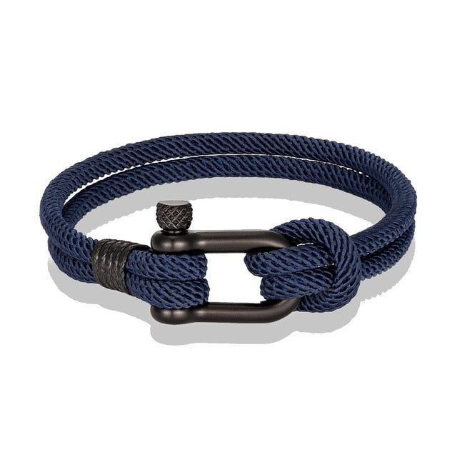 MKENDN U shape Survival Rope Bracelet