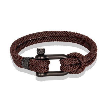 MKENDN U shape Survival Rope Bracelet