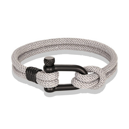 MKENDN U shape Survival Rope Bracelet