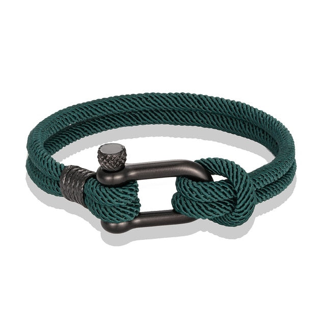 MKENDN U shape Survival Rope Bracelet