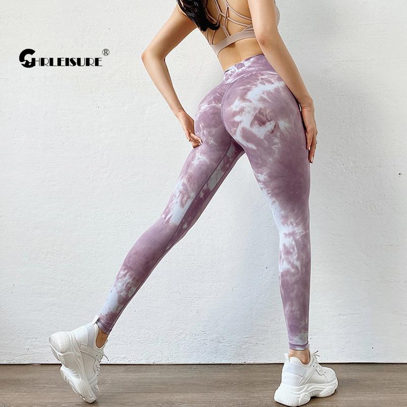 CHRLEISURE Grid Tights Yoga Pants Women Seamless High Waist Leggings