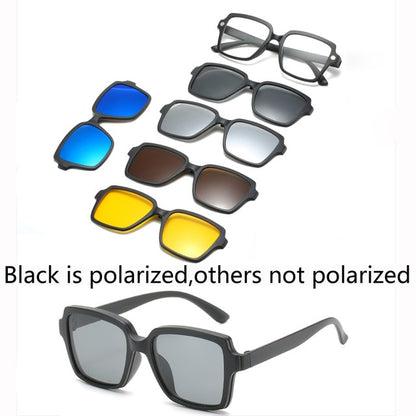 5 In 1 Custom Men Women Polarized Optical Magnetic Sunglasses Clip Magnet