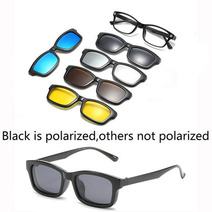 5 In 1 Custom Men Women Polarized Optical Magnetic Sunglasses Clip Magnet