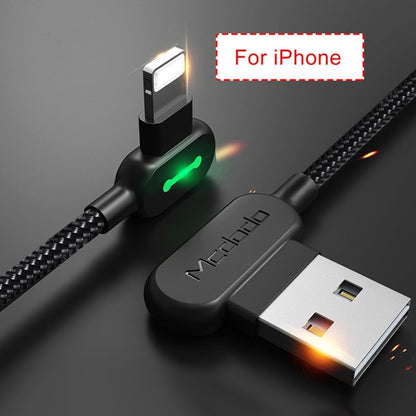 LED USB Cable Fast Charging Mobile Phone Charger