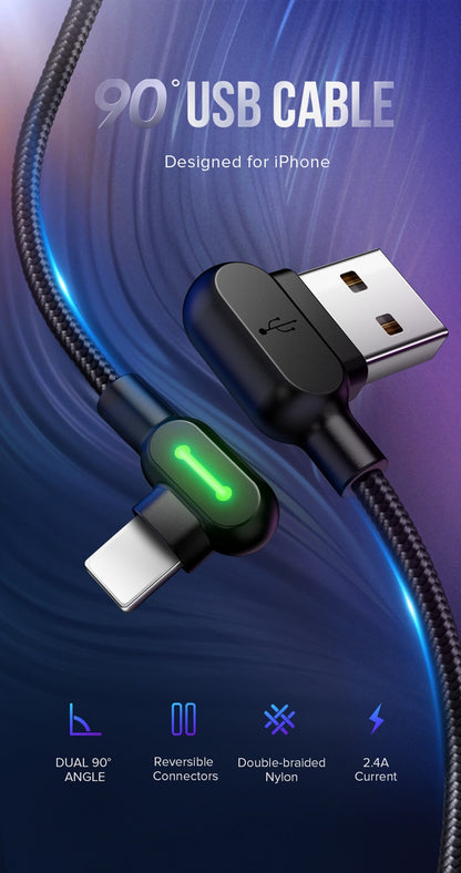 LED USB Cable Fast Charging Mobile Phone Charger