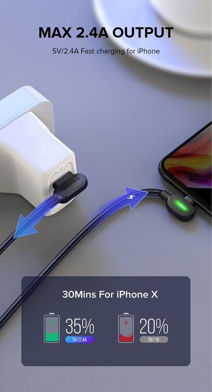 LED USB Cable Fast Charging Mobile Phone Charger